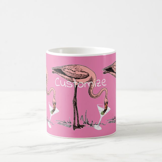 Flamingo Drinking Martini Thunder_Cove Coffee Mug (Center)