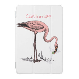 Flamingo Drinking Martini Thunder_Cove  iPad Mini Cover