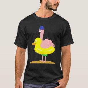 Flamingo Duck Floating Tire Animals T-Shirt