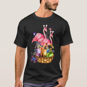 Flamingo Easter Day Bunny Ear Costume With Easter T-Shirt