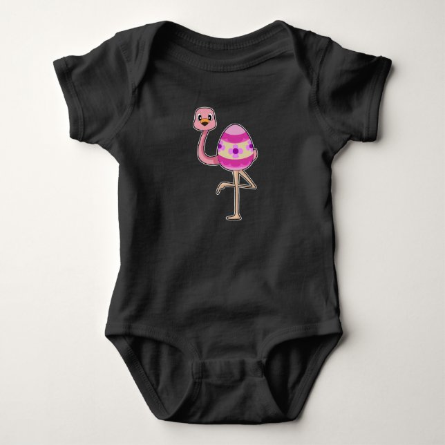 Flamingo Easter Easter egg Baby Bodysuit (Front)