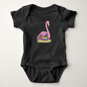 Flamingo Easter Easter egg Nest Baby Bodysuit