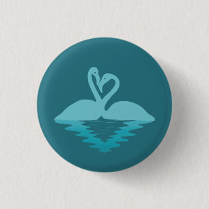Flamingo Embrace 3 Cm Round Badge