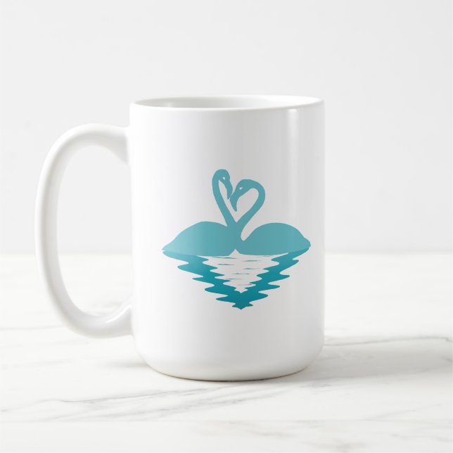 Flamingo Embrace Coffee Mug (Left)