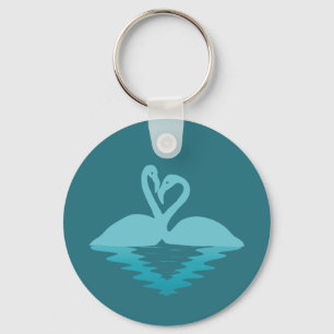 Flamingo Embrace Key Ring