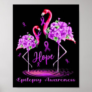 Flamingo Epilepsy Awareness  Poster