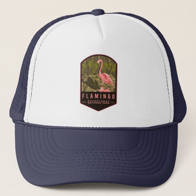 Flamingo Everglades National Park Trucker Hat (Front)