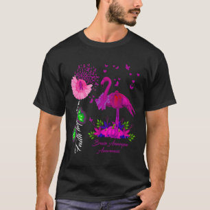 Flamingo Faith Hope Love Brain Aneurysm Awareness T-Shirt