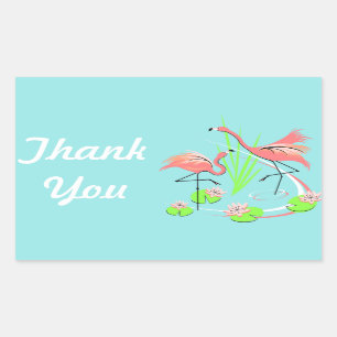 Flamingo Fandango Duo Happy Birthday sticker