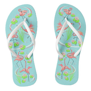 Flamingo Fandango flip flops