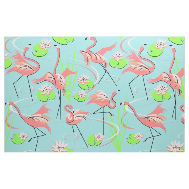 Flamingo Fandango Multi fabric large pattern (Fat Quarter)
