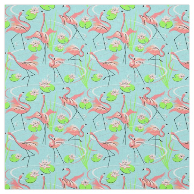 Flamingo Fandango Multi fabric small pattern (Swatch)