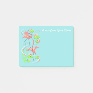 Flamingo Fandango Slim Duo Text post-it note