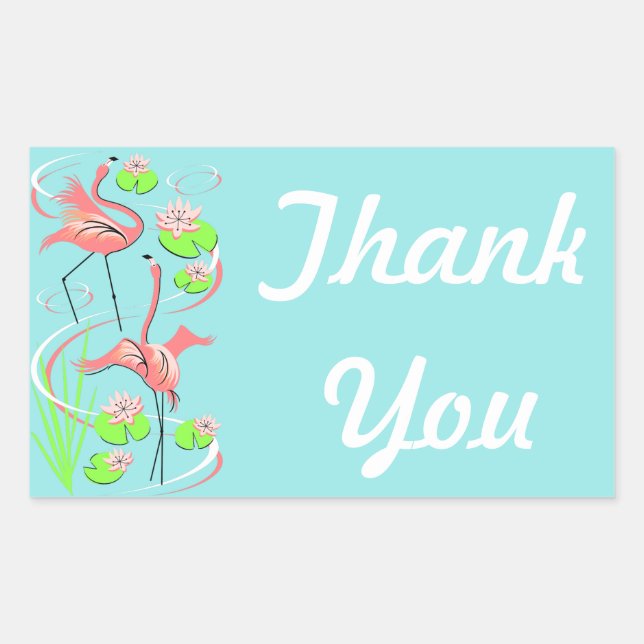 Flamingo Fandango Slim Duo Thank You sticker (Front)