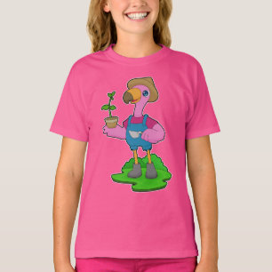 Flamingo Farmer Plant T-Shirt