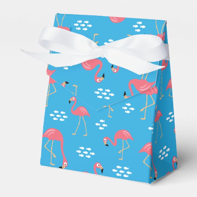 Flamingo Favour Box (Front Side)