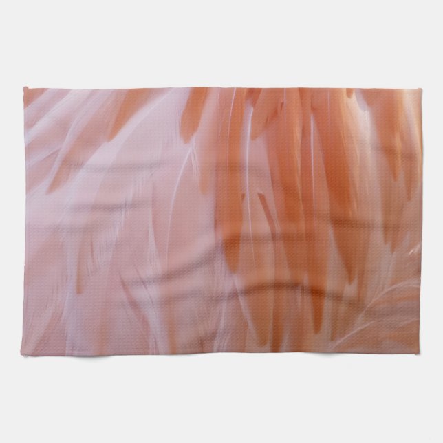 Flamingo Feathers in Shades of Pink Tea Towel (Horizontal)
