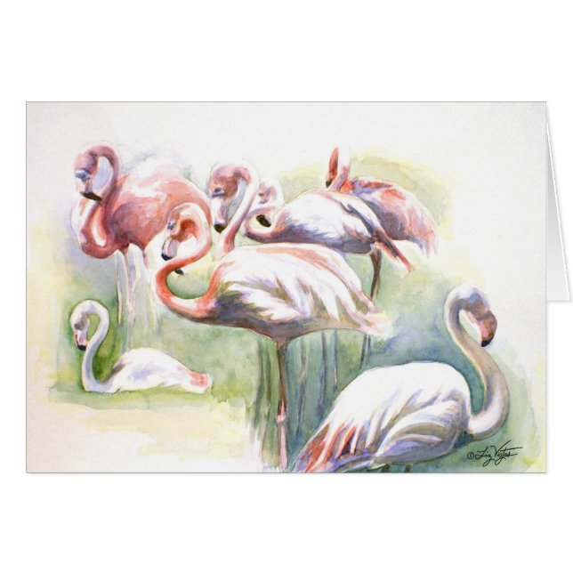 Flamingo Fiesta Card (Front Horizontal)