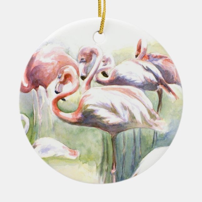 Flamingo Fiesta Ornament (Front)