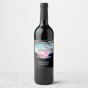 Flamingo Fiesta: Pool & Beach Party  Wine Label