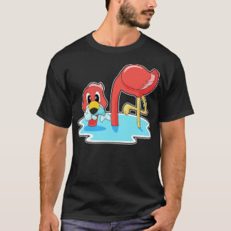 Flamingo Fishing Fish T-Shirt