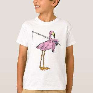 Flamingo Fishing Fisher Fishing rod T-Shirt