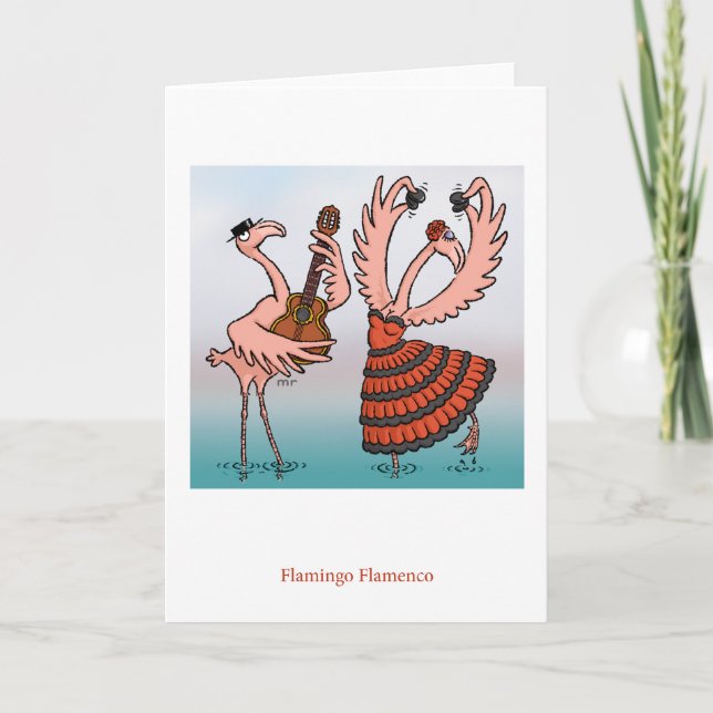 Flamingo Flamenco Card (Front)