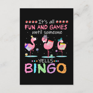 Flamingo   Flaming Bingo Funny Enclosure Card