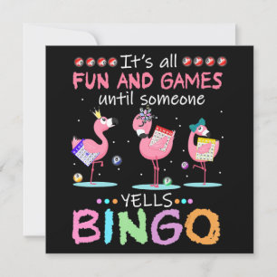 Flamingo   Flaming Bingo Funny Invitation