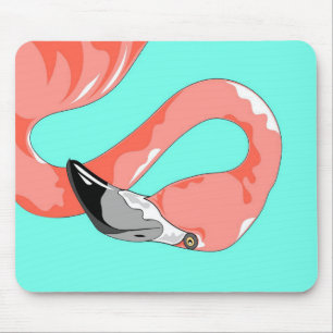 Flamingo Flamingo Bird Print Art Gift Lovers Mouse Mat