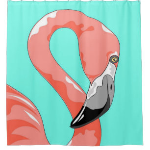 Flamingo   Flamingo Bird Print Art Gift Lovers Shower Curtain