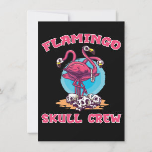 Flamingo   Flamingo Skull Crew Halloween Costume Invitation