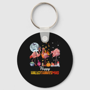 Flamingo Flamingo Thanksgiving Halloween Christmas Key Ring