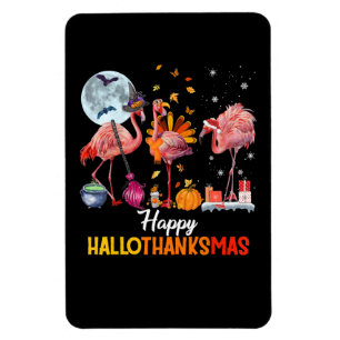 Flamingo Flamingo Thanksgiving Halloween Christmas Magnet