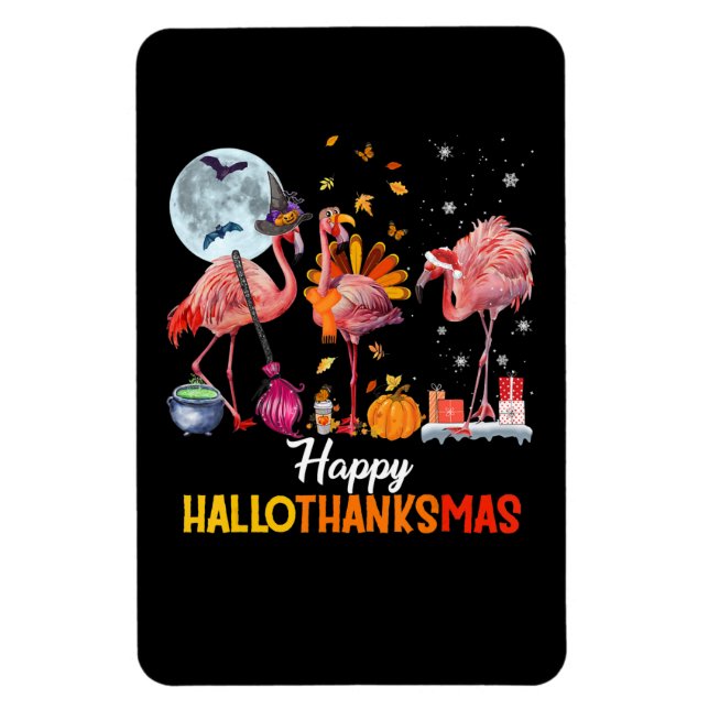 Flamingo|Flamingo Thanksgiving Halloween Christmas Magnet (Vertical)