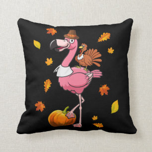 Flamingo   Flamingo Thanksgiving Halloween Cushion