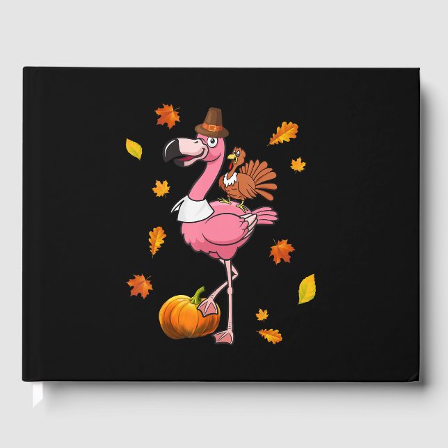 Flamingo | Flamingo Thanksgiving Halloween Guest Book (Front)