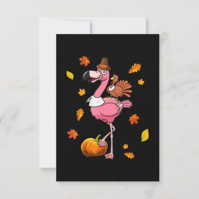 Flamingo | Flamingo Thanksgiving Halloween Invitation (Front)