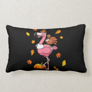 Flamingo   Flamingo Thanksgiving Halloween Lumbar Cushion