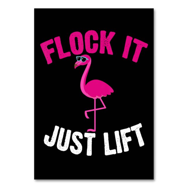 Flamingo | Flamingo Weightlifting Flock Table Number (Front)