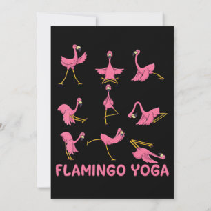 Flamingo Flamingo Yoga Pose Meditation Save The Date
