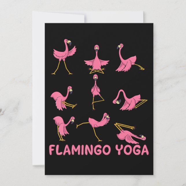 Flamingo | Flamingo Yoga Pose Meditation Save The Date (Front)