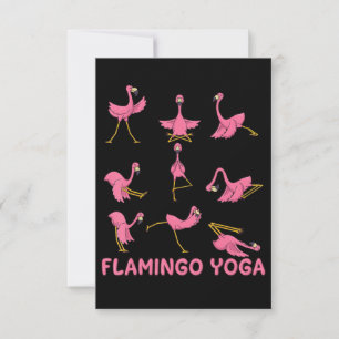 Flamingo   Flamingo Yoga Pose Meditation Thank You Card