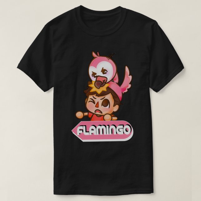 Flamingo Flim Flam Cute T-Shirt (Design Front)