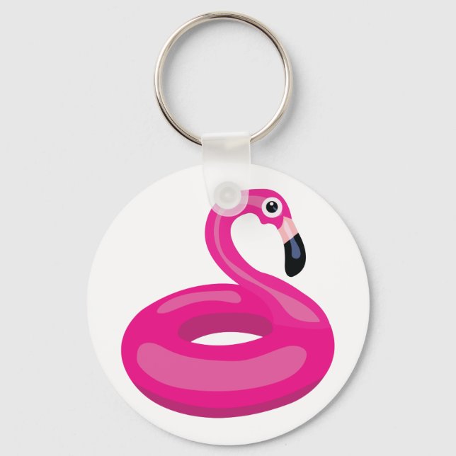 Flamingo Floatie Key Ring (Front)