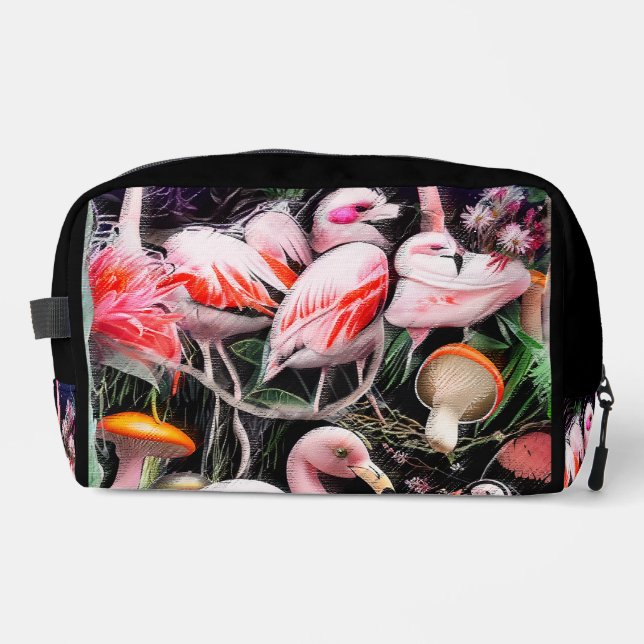 Flamingo Flock Dopp Kit (Front)