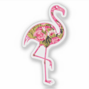 Flamingo Floral Style Decal Stickers