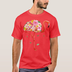 Flamingo Flower for Women Girls Kids Boys Men Bird T-Shirt