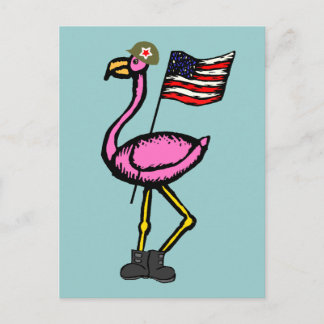Flamingo Follies Postcard