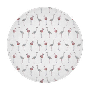 Flamingo Frenzy Glass Cutting Board(choose colour) Board